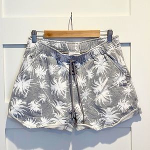 FIRST BASE Palm Print Sweat Shorts Size 2